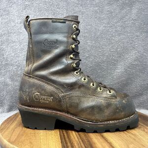 Chippewa Original Waterproof Insulated Steel Toe Logger Boots Men's Size 8.5